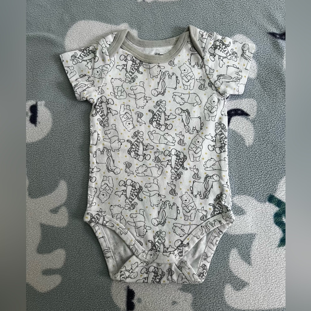 Disney Baby Kids One Piece with Winnie the Pooh Print - Gray